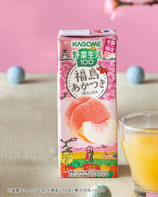 その他 Nekoemon Vegetable Juice AKIHABARA FLOWE Kagome Veggie Life 100: Fukushima Akatsuki Peach Mix Juice