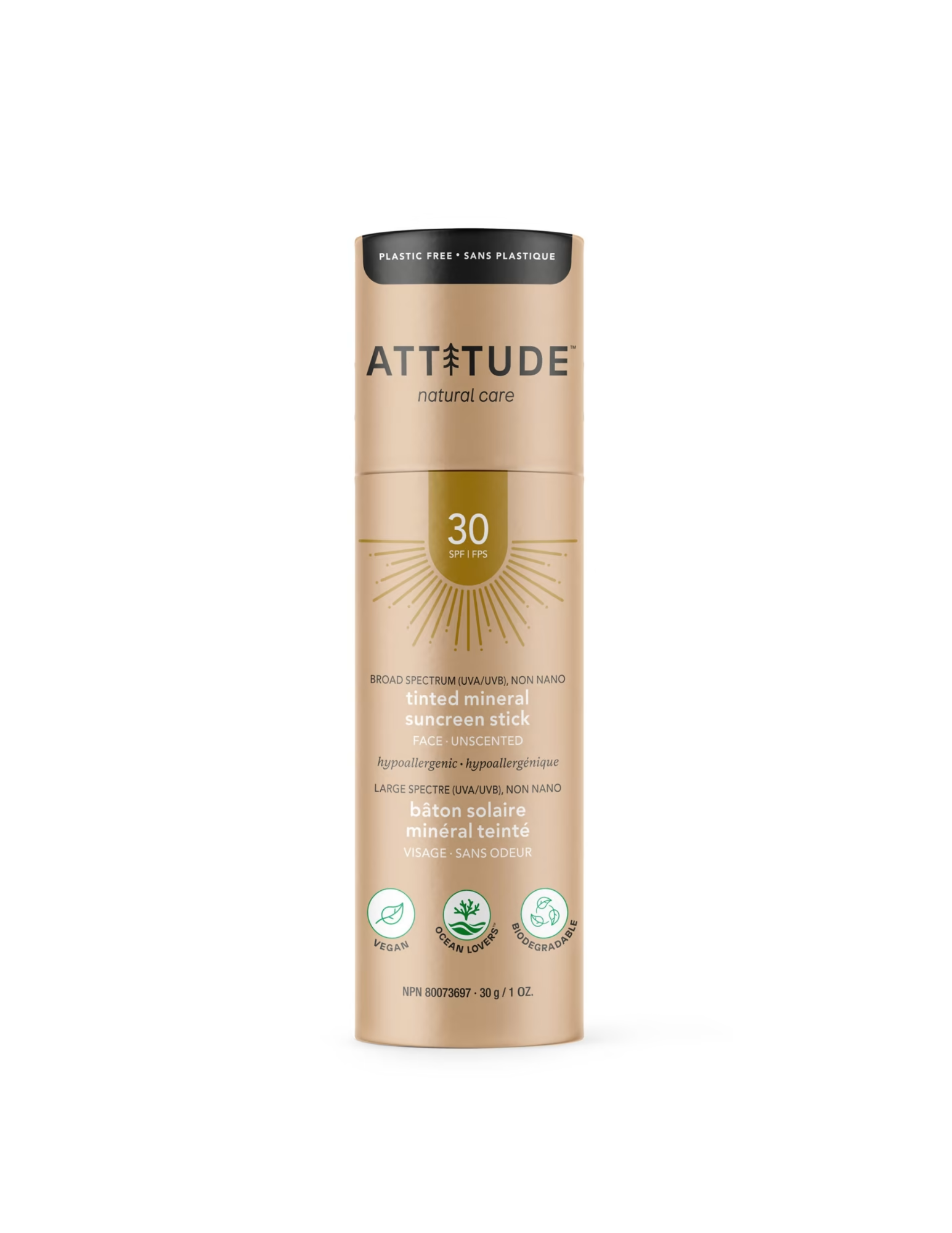 Attitude Tinted Mineral Sunscreen Face Stick 