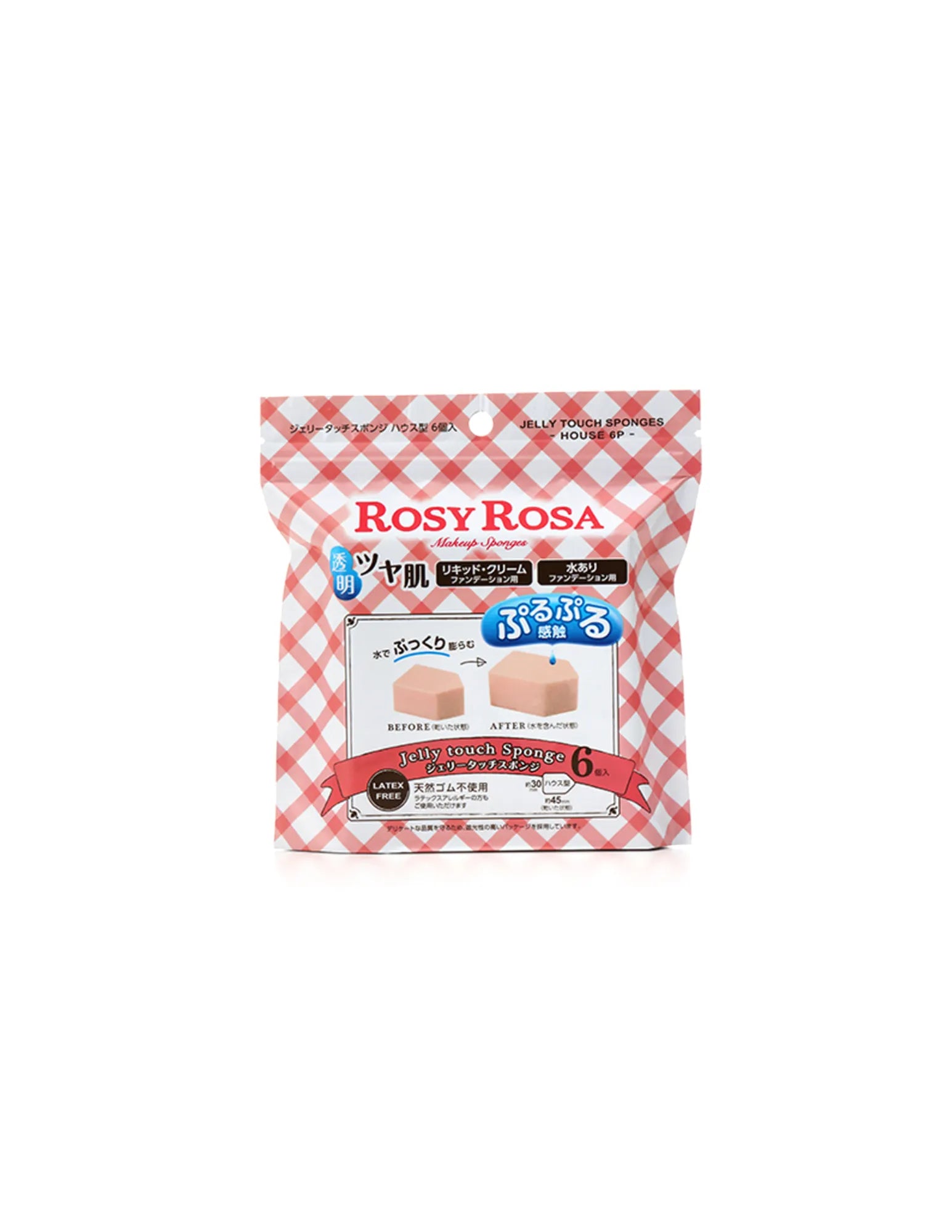 Rosy Rosa Jelly Touch Sponge 6PCS - Unique Bunny