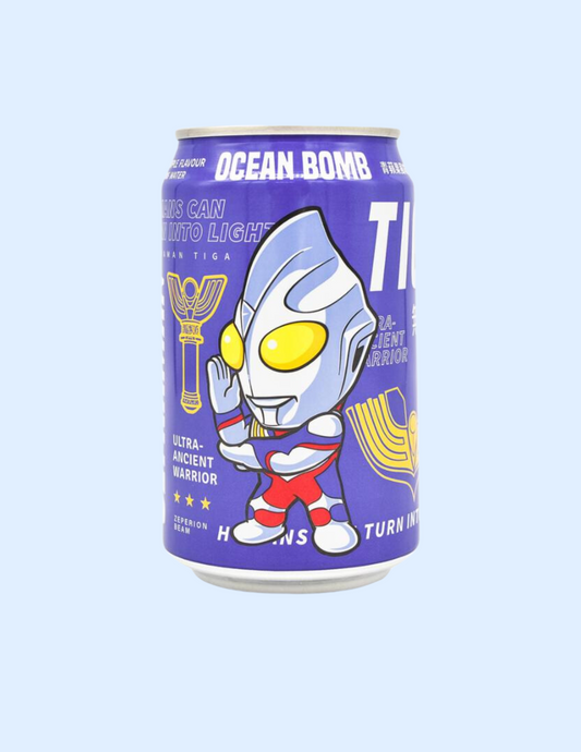 Ocean Bomb x Ultraman Sparkling Water