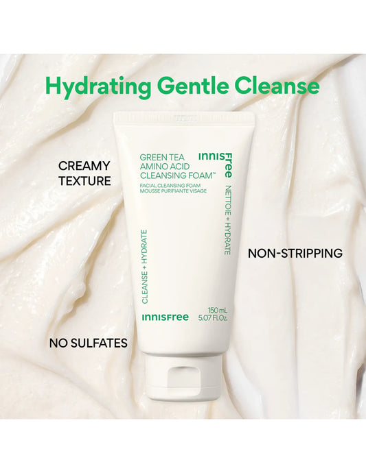 Innisfree Green Tea Amino Hydrating Cleansing Foam - Unique Bunny