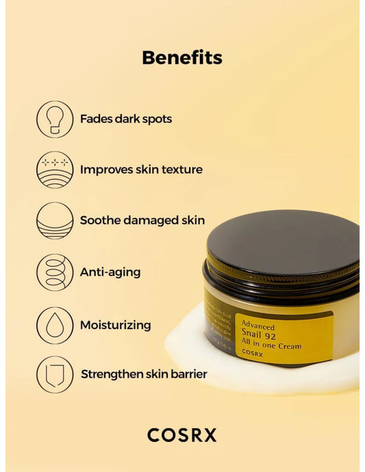 COSRX Advanced Snail 92 All-in-One Cream - Unique Bunny