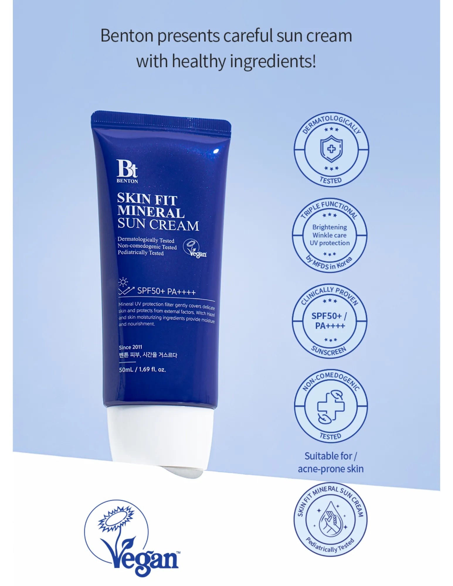 Benton Skin Fit Mineral Sun Cream - Unique Bunny