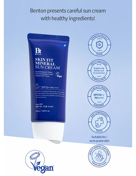 Benton Skin Fit Mineral Sun Cream - Unique Bunny