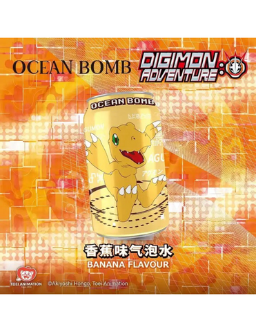 Ocean Bomb x Digimon Sparkling Water
