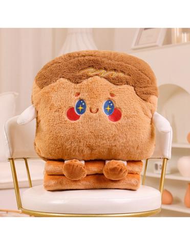 Kawaii Toast Pillow & Blanket