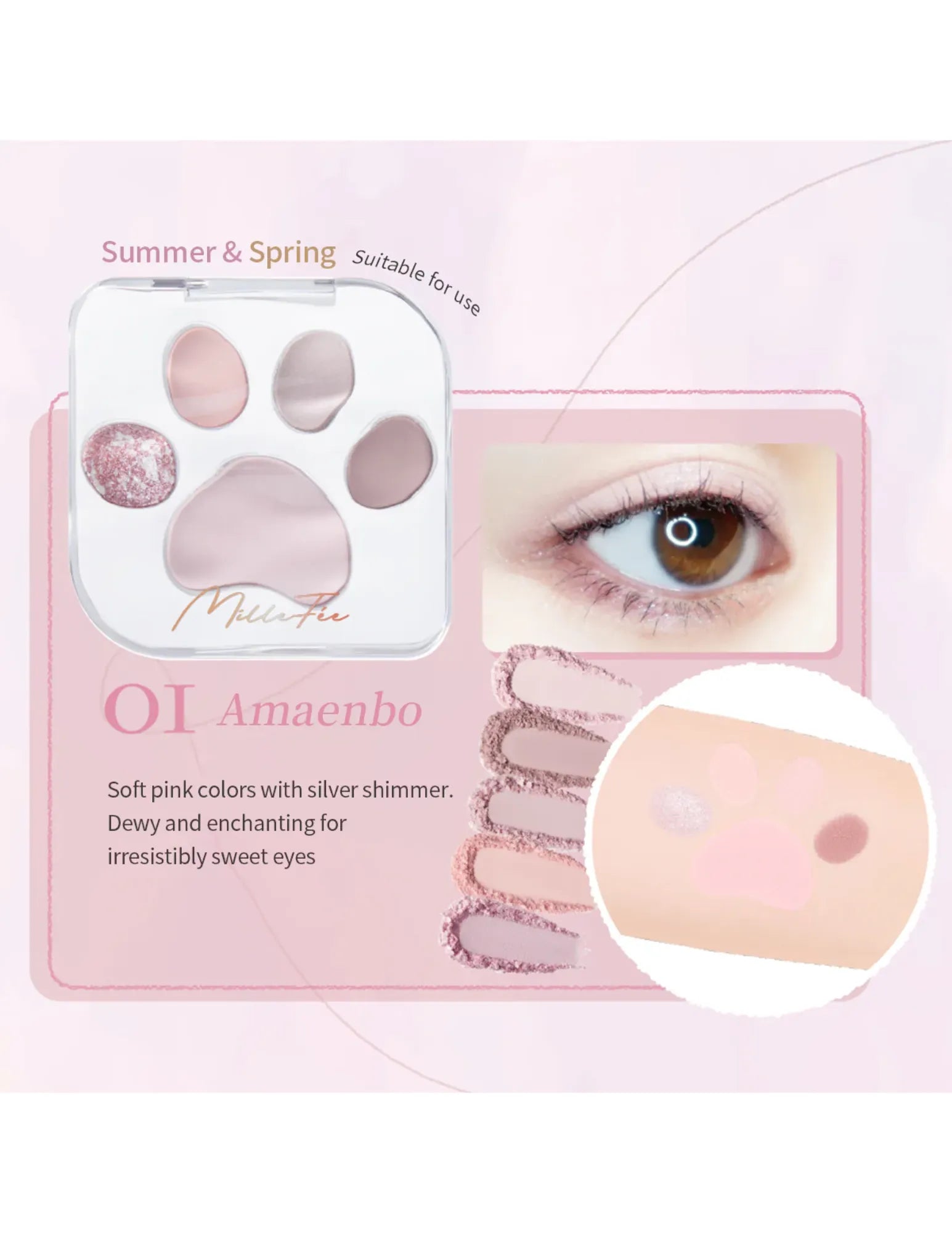 Millefee Meow Paws Eyeshadow Palette - Unique Bunny