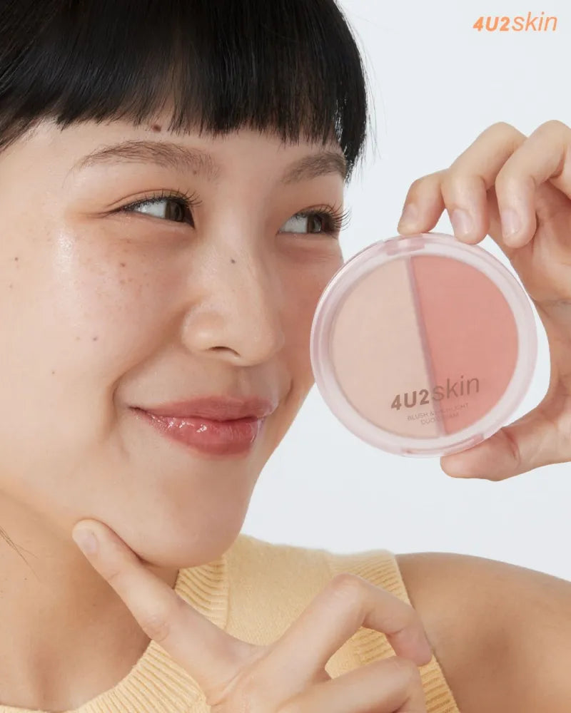 4U2 Skin Blush & Highlight Duo Cream - Unique Bunny