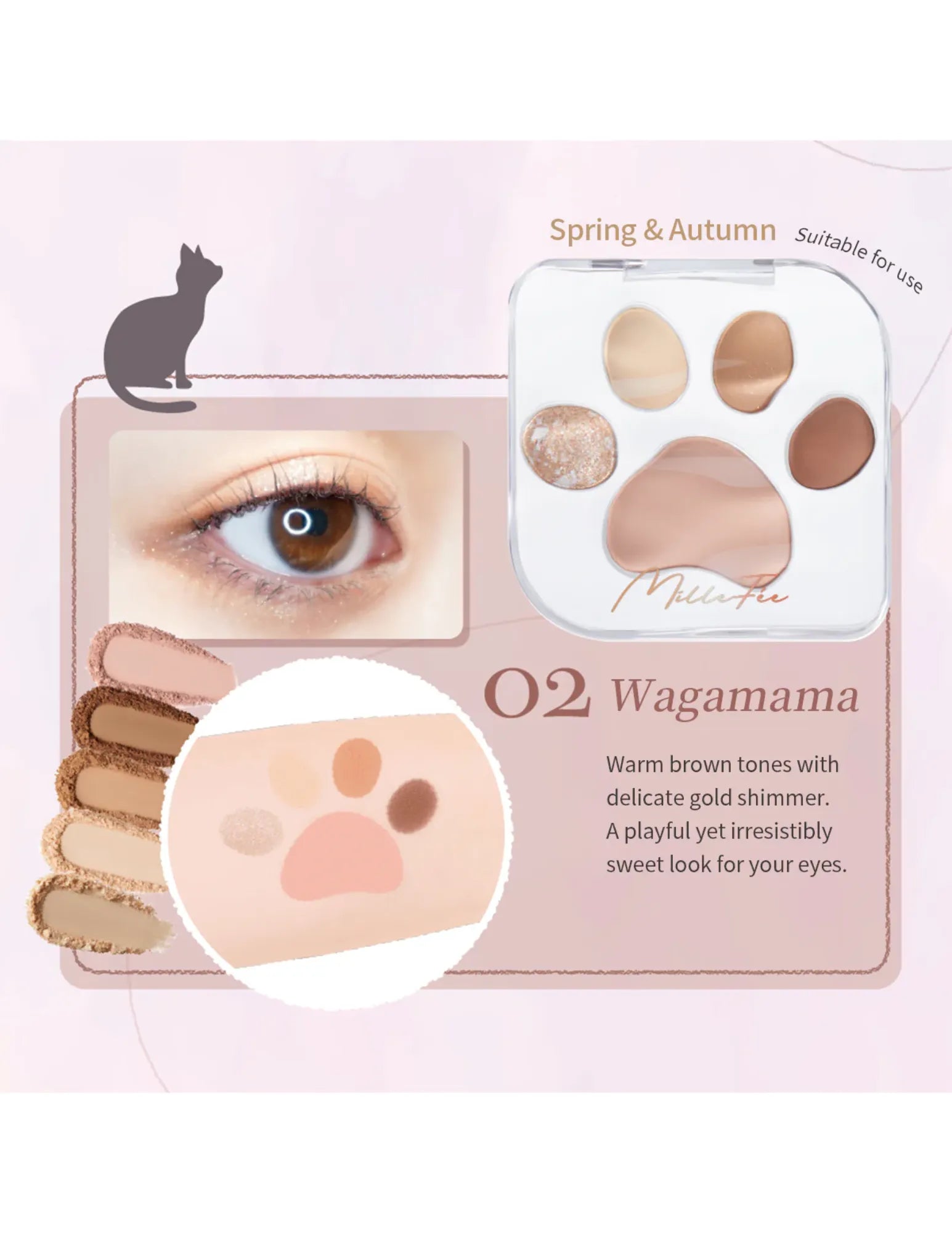 Millefee Meow Paws Eyeshadow Palette - Unique Bunny