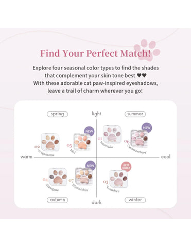 Millefee Meow Paws Eyeshadow Palette - Unique Bunny