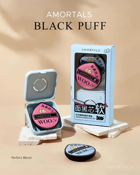 AMORTALS Black Plus Powder Puff Set - Unique Bunny