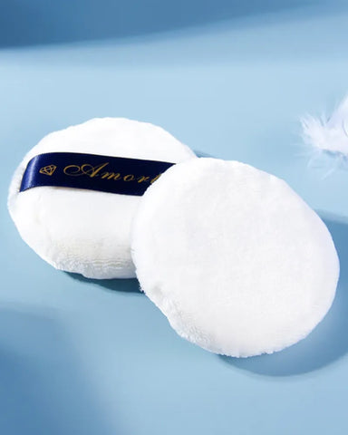 AMORTALS Silky Velvet Natural Finishing Powder Puff - Unique Bunny