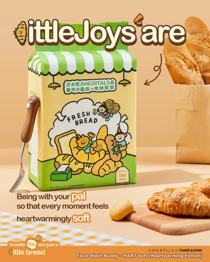 AMORTALS x TUNEE GOODS Disposable Facial Wipes - Unique Bunny