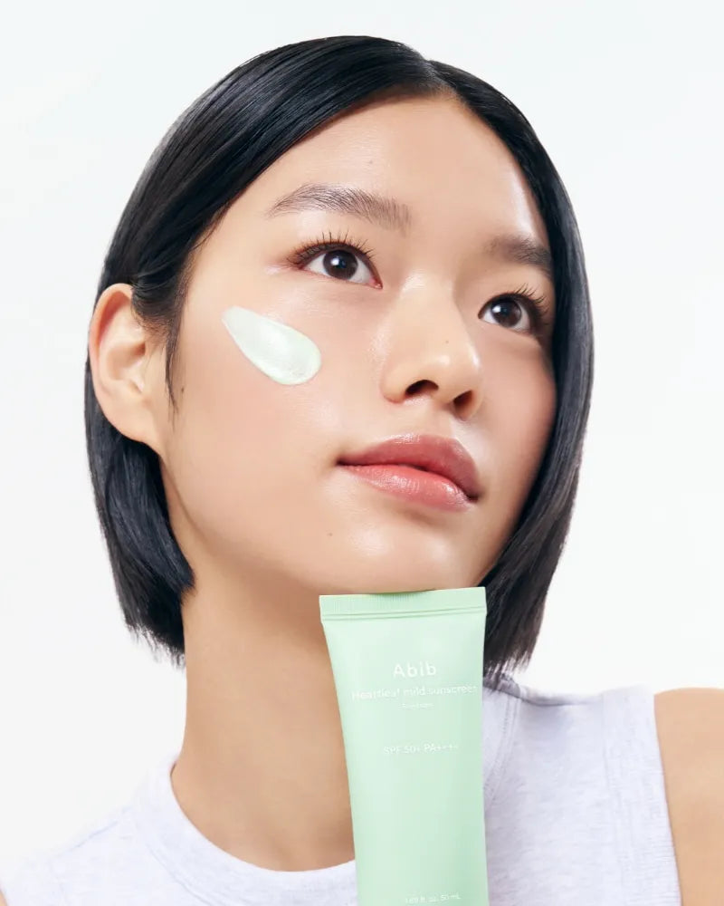 Abib Heartleaf Mild Sunscreen Relief Tube - Unique Bunny