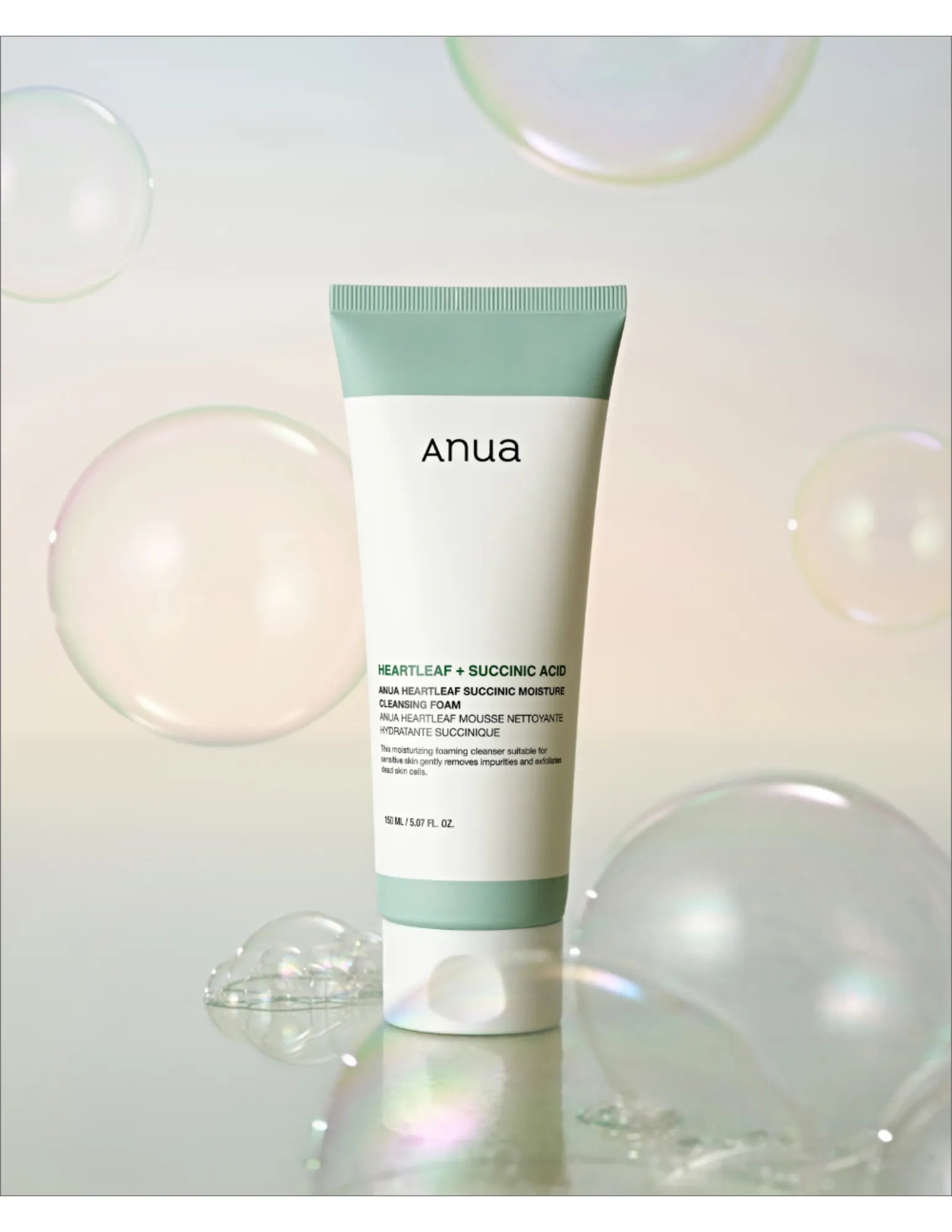 Anua Heartleaf Succinic Moisture Cleansing Foam - Unique Bunny