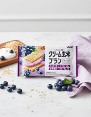 Asahi Brown Rice Bran Blueberry Cream Biscuit - Unique Bunny