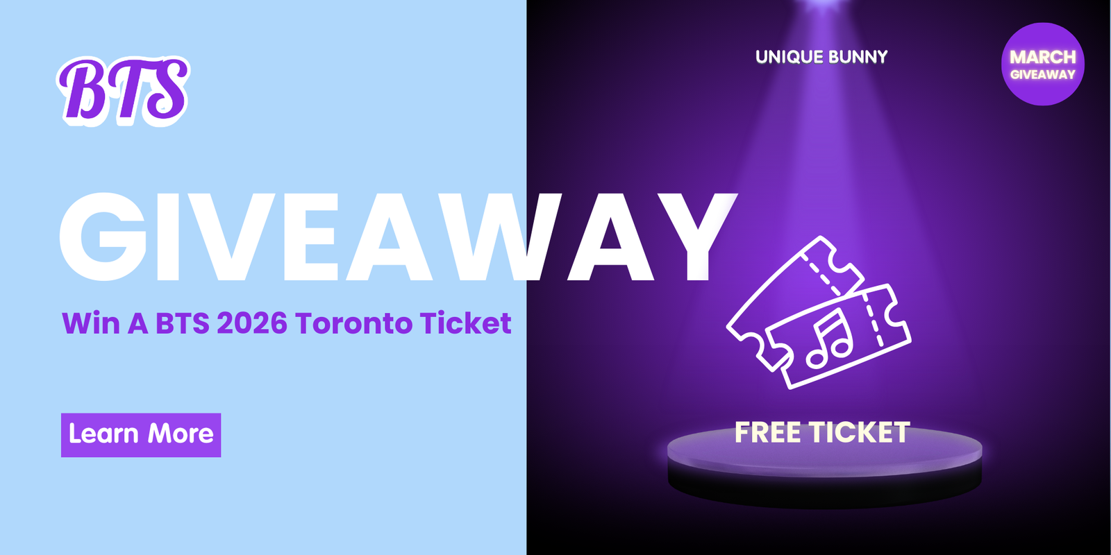 BTS Toronto Giveaway x Unique Bunny 