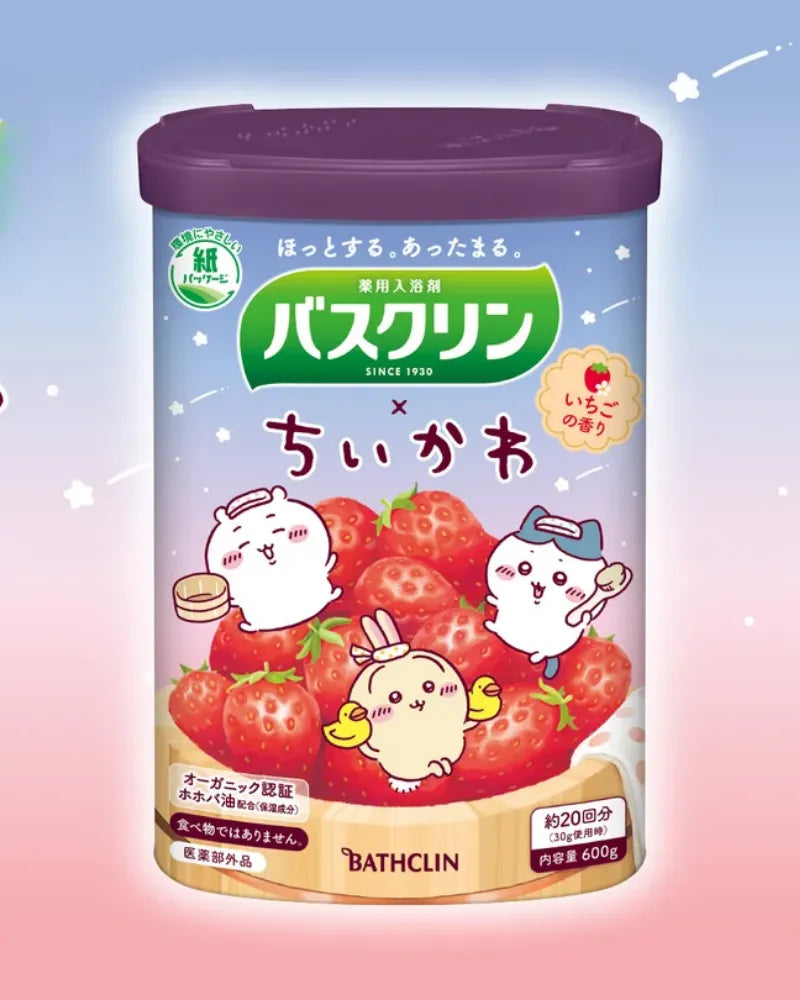 Bathclin Chiikawa Strawberry Bath Salt - Unique Bunny