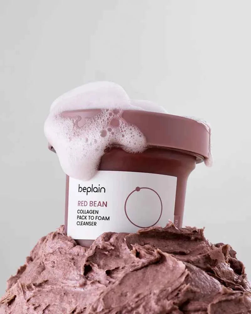 Beplain Red Bean Collagen Pack To Foam Cleanser