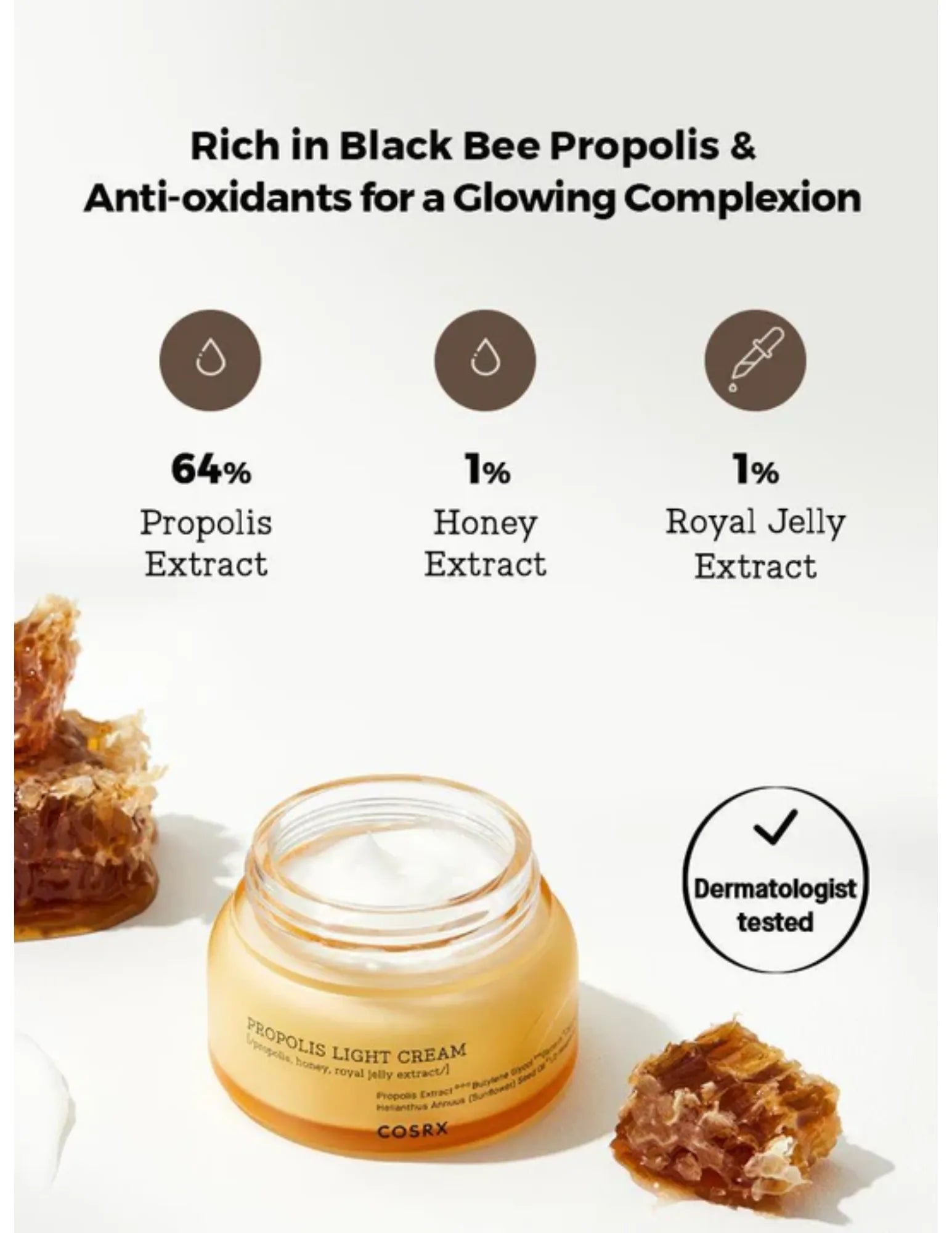 COSRX Full Fit Propolis Light Cream - Unique Bunny