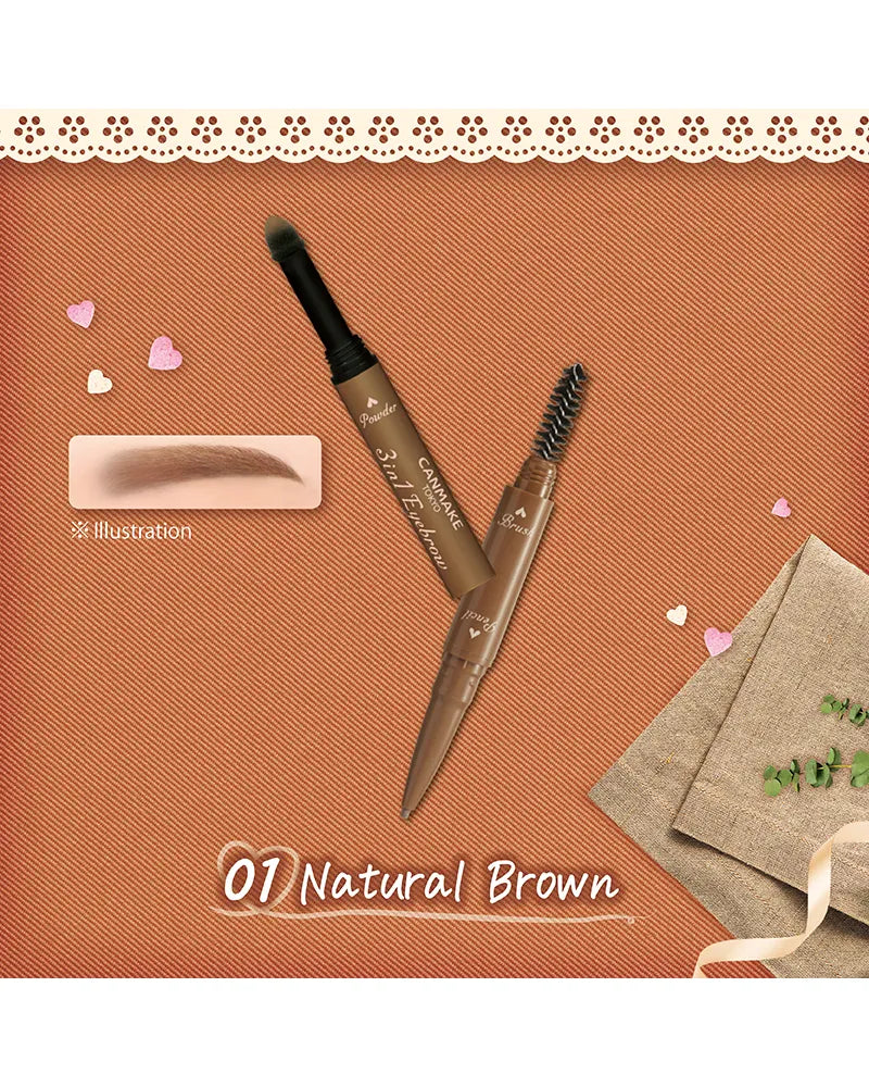 Canmake 3-in-1 Eyebrow - Unique Bunny