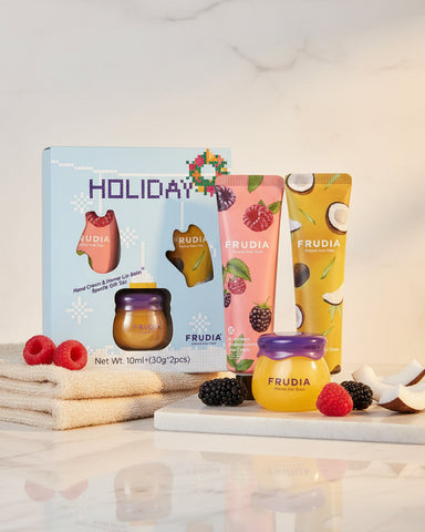 Frudia Holiday Hand Cream & Honey Lip Balm Special Gift Set - Unique Bunny