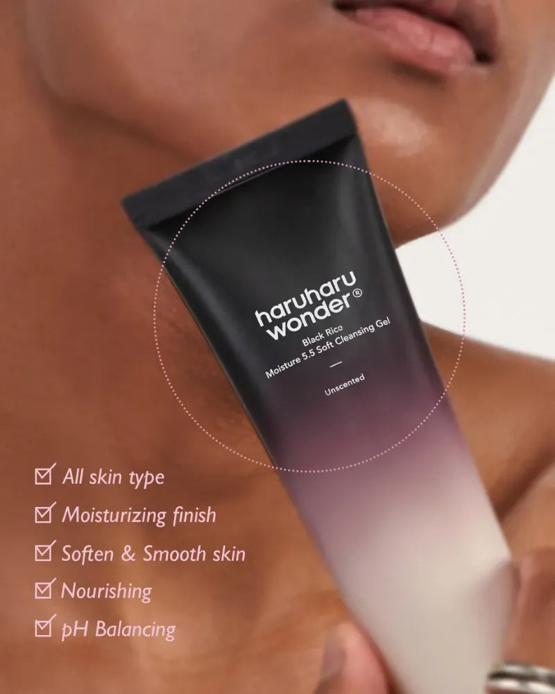 Haruharu Wonder Black Rice Moisture 5.5 Soft Cleansing Gel - Unique Bunny
