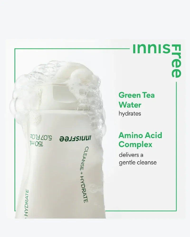 Innisfree Green Tea Amino Hydrating Cleansing Foam - Unique Bunny