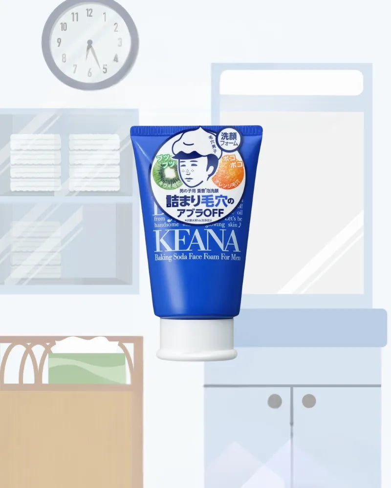 Ishizawa Lab Keana Nadeshiko Baking Soda Face Foam Cleanser For Men - Unique Bunny