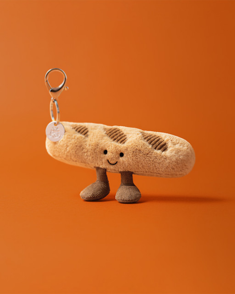 Jellycat Amuseables Bag Charm Baguette - Unique Bunny