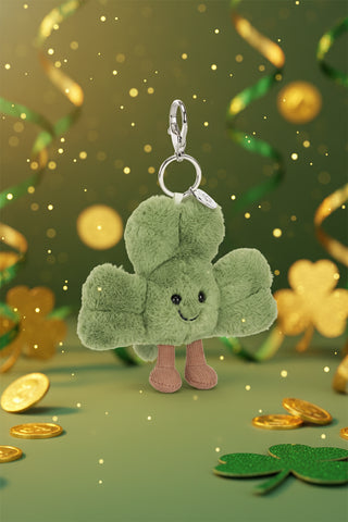 Jellycat Amuseables Siofra Shamrock Bag Charm - Unique Bunny