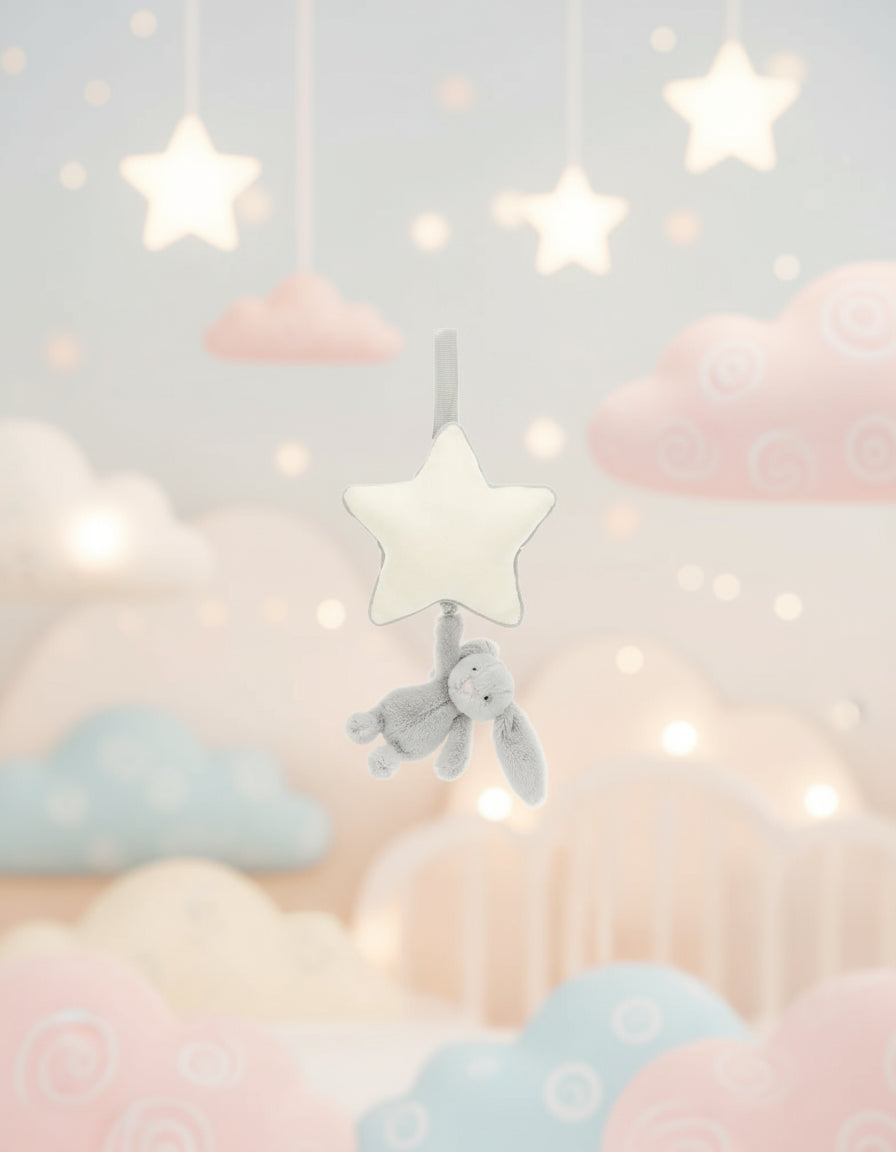 Jellycat Bashful Bunny Musical Pull - Unique Bunny