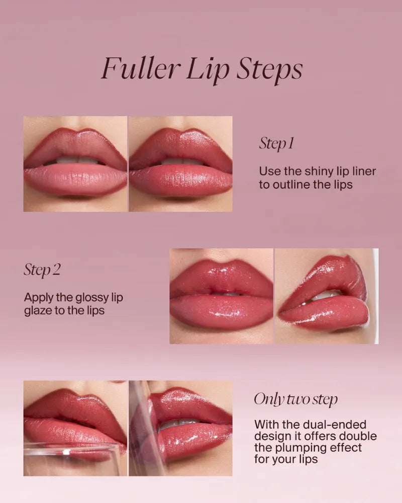 Joocyee Plump & Glossy Dual Lip Combo - Unique Bunny