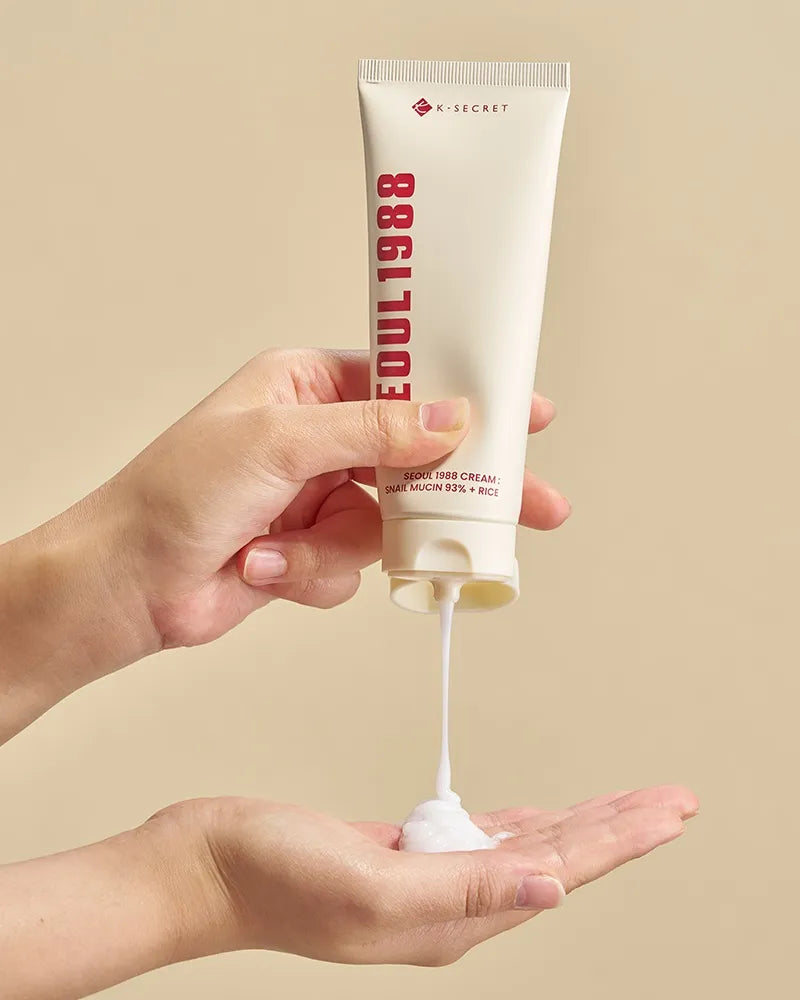 K-SECRET SEOUL 1988 Cream: Snail Mucin 93% + Rice  - Unique Bunny