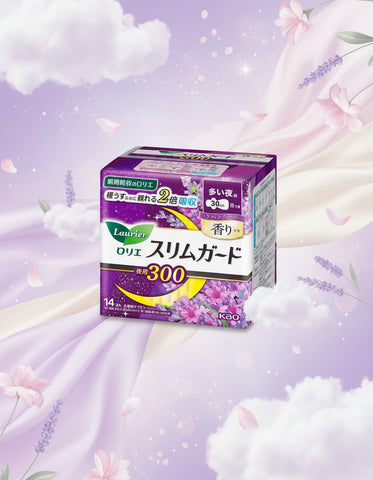 Kao Laurier Slim Guard Lavender Overnight Sanitary Pads - Unique Bunny