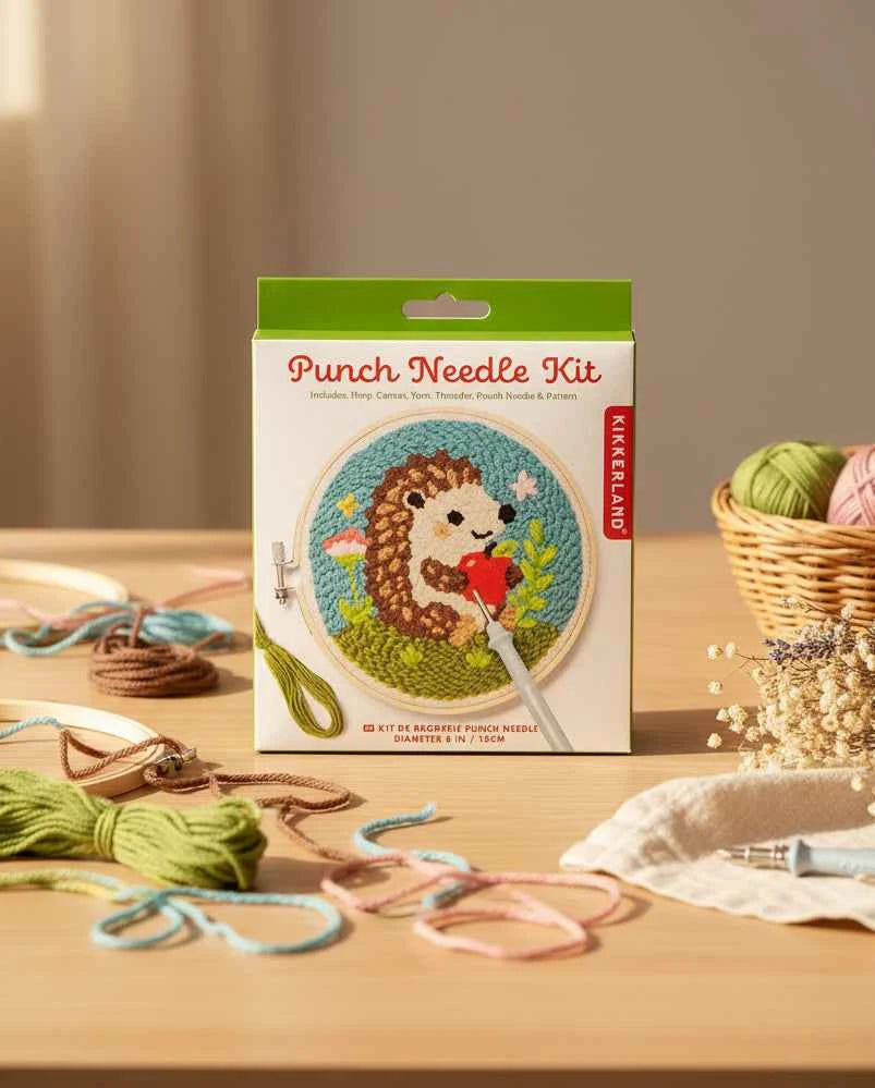 Kikkerland Hedgehog Punch Needle Kit