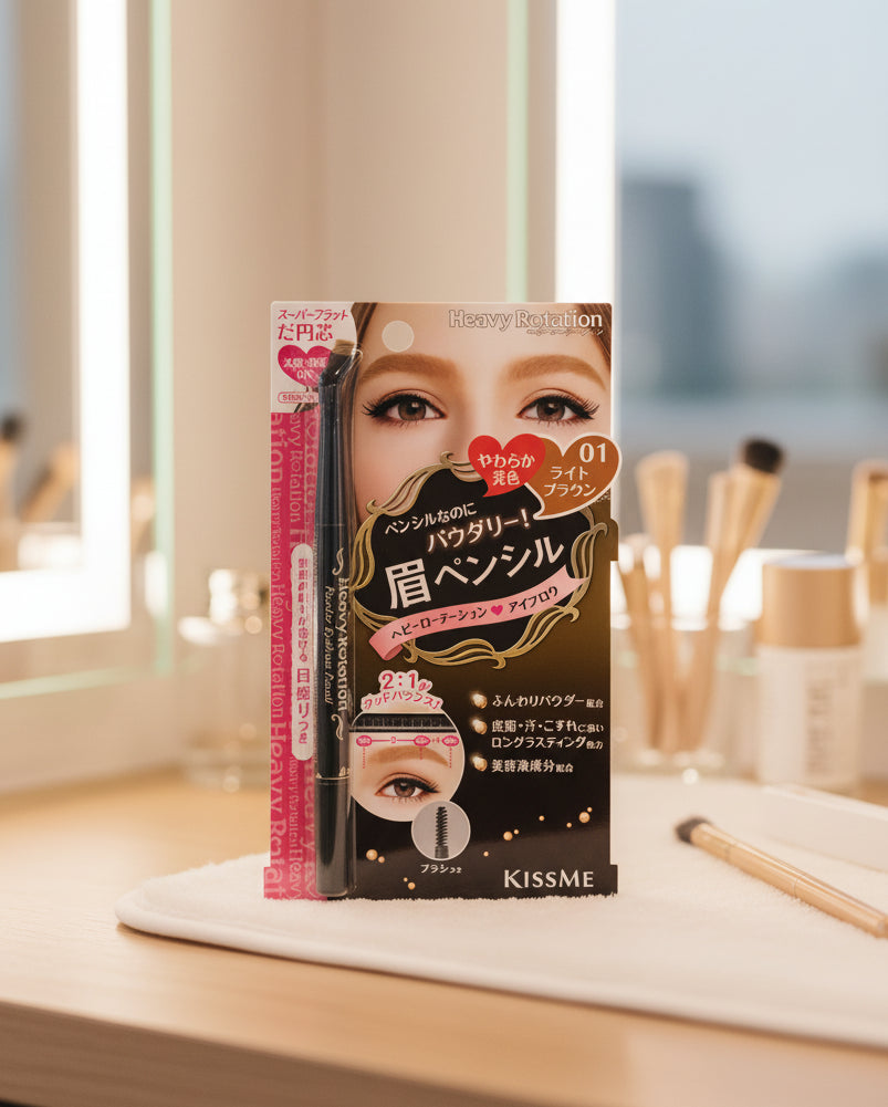 Kiss Me Powder Eyebrow Pencil | 01 Light Brown - Unique Bunny