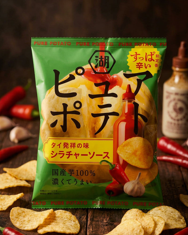 Koikeya Pure Potato Sriracha Chips - Unique Bunny