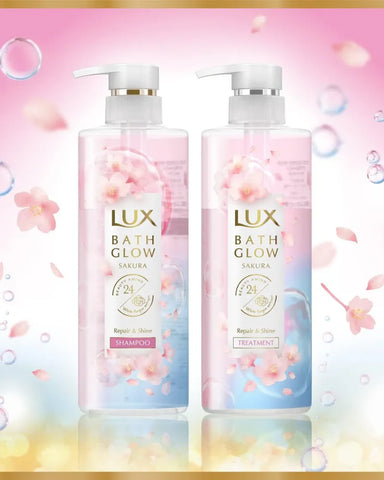 LUX Bath Glow Repair & Shine Sakura Shampoo & Conditioner Trial Set - Unique Bunny