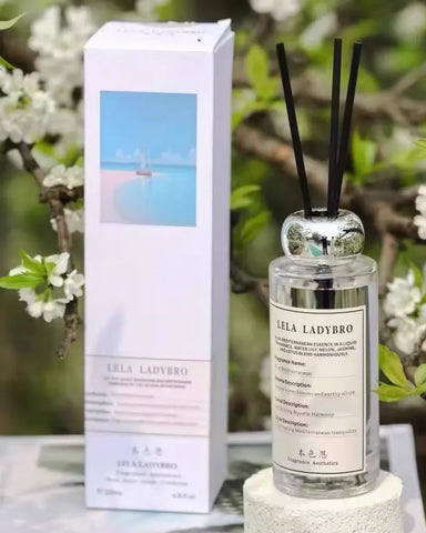Lela Ladybro Blue Mediterranean Reed Diffuser - Unique Bunny
