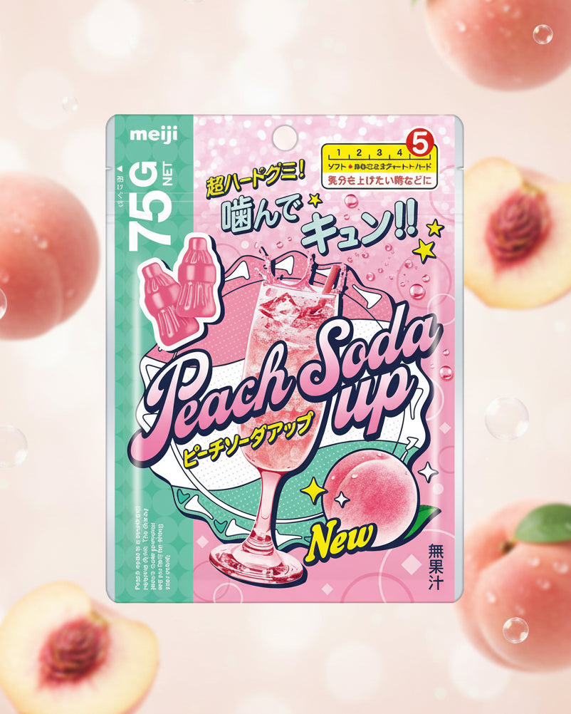 Meiji Peach Soda Up Gummy - Unique Bunny