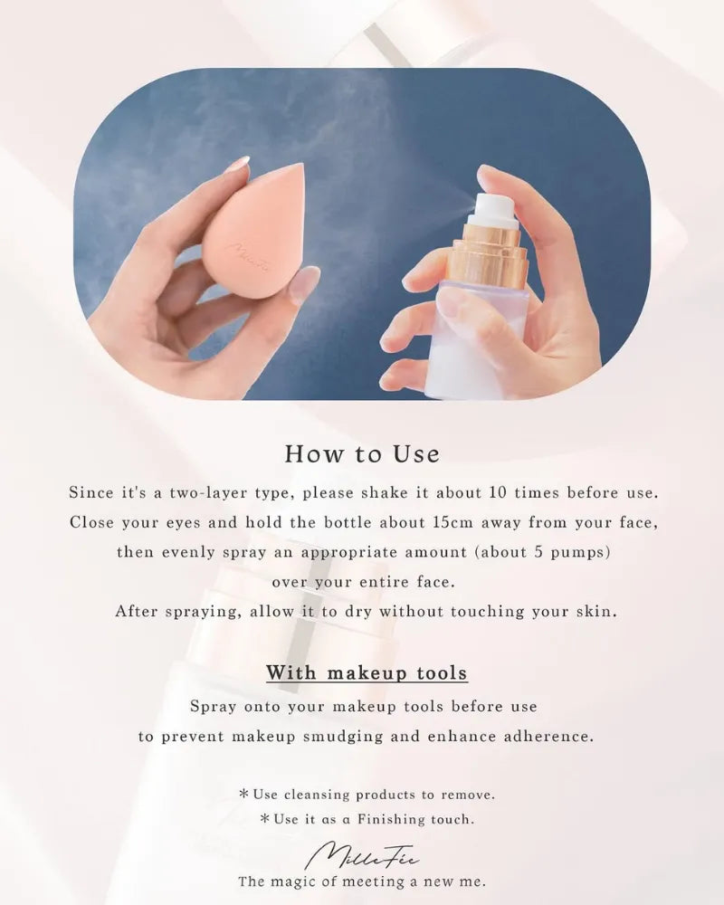 MilleFee Cinderella Powdered Setting Mist Spray - Unique Bunny