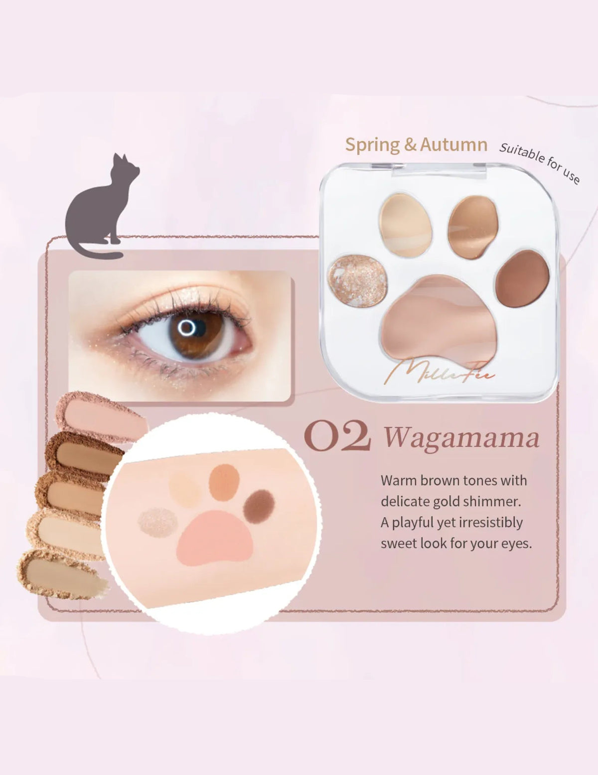 Millefee Meow Paws Eyeshadow Palette - Unique Bunny
