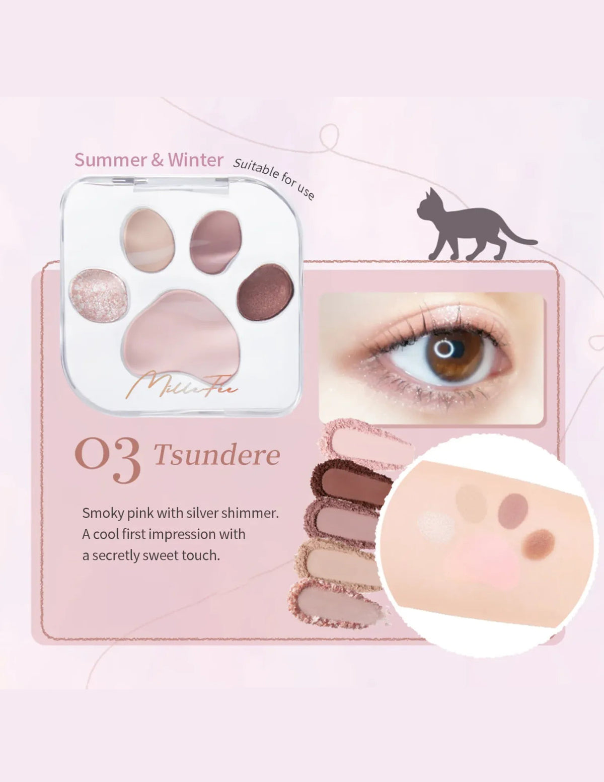 Millefee Meow Paws Eyeshadow Palette - Unique Bunny