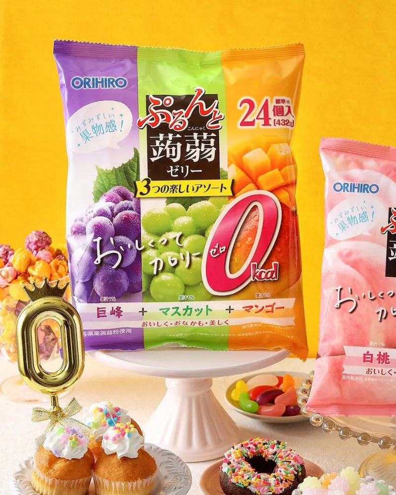 Orihiro Grape, Muscat & Mango Jelly 0kcal - Unique Bunny