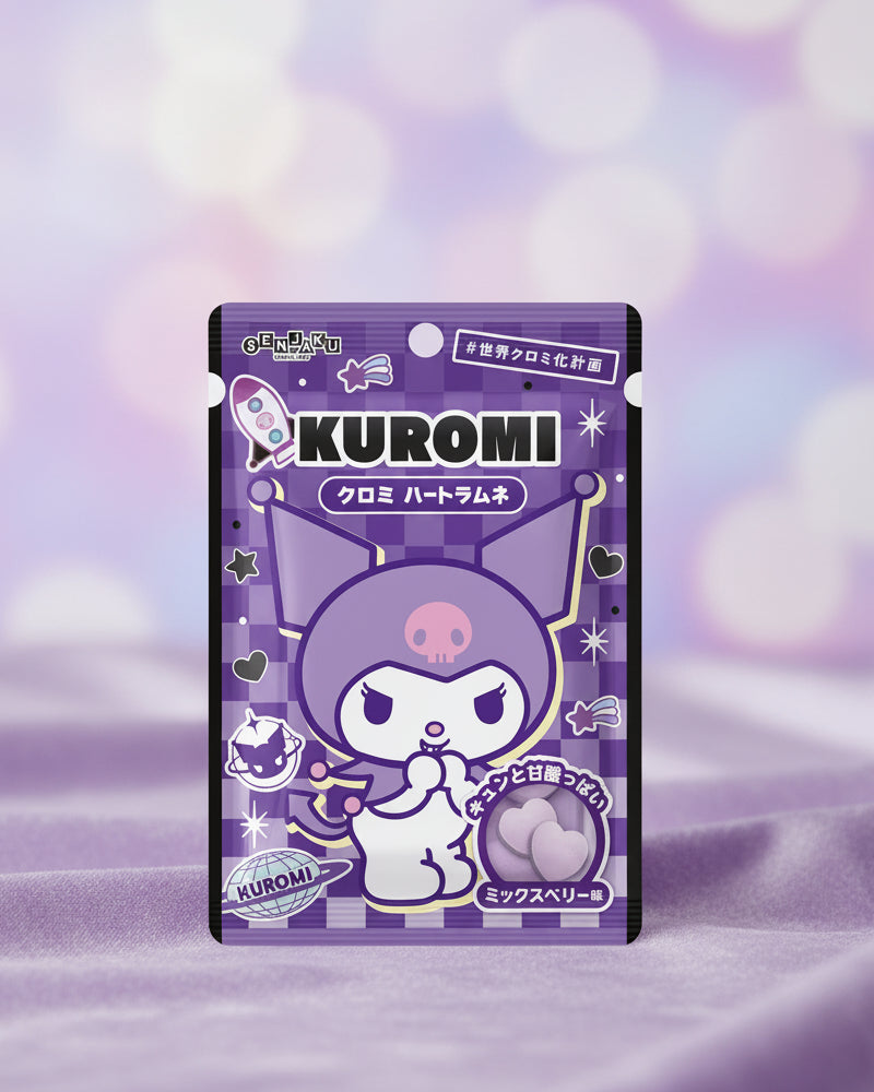  Senjaku Kuromi Heart Ramune Candy - Unique Bunny