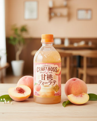 Suntory Craft Boss World of Tea Sweet Peach Tea Latte - Unique Bunny