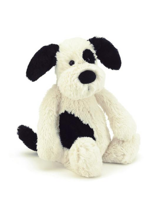 Jellycat Bashful Black & Cream Puppy | Medium