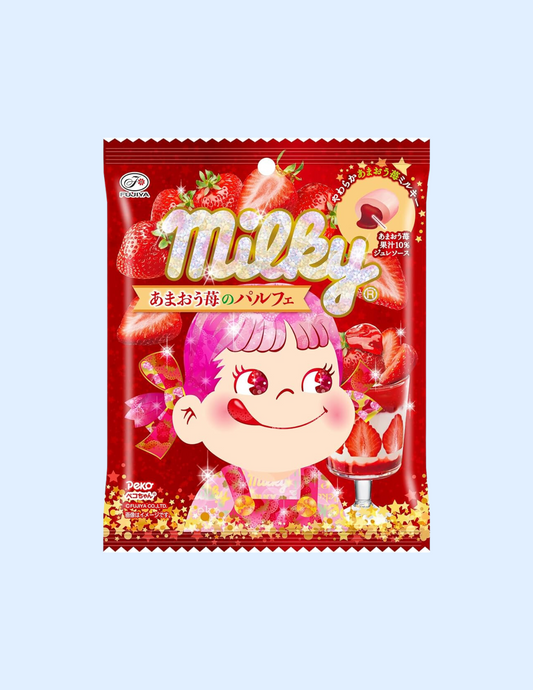 Fujiya Milky Amao Strawberry Parfait Bag