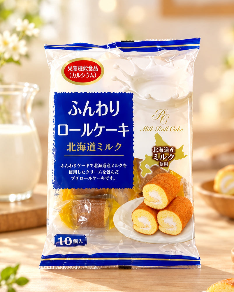 Yamauchi Hokkaido Milk Fluffy Roll Cake - Unique Bunny
